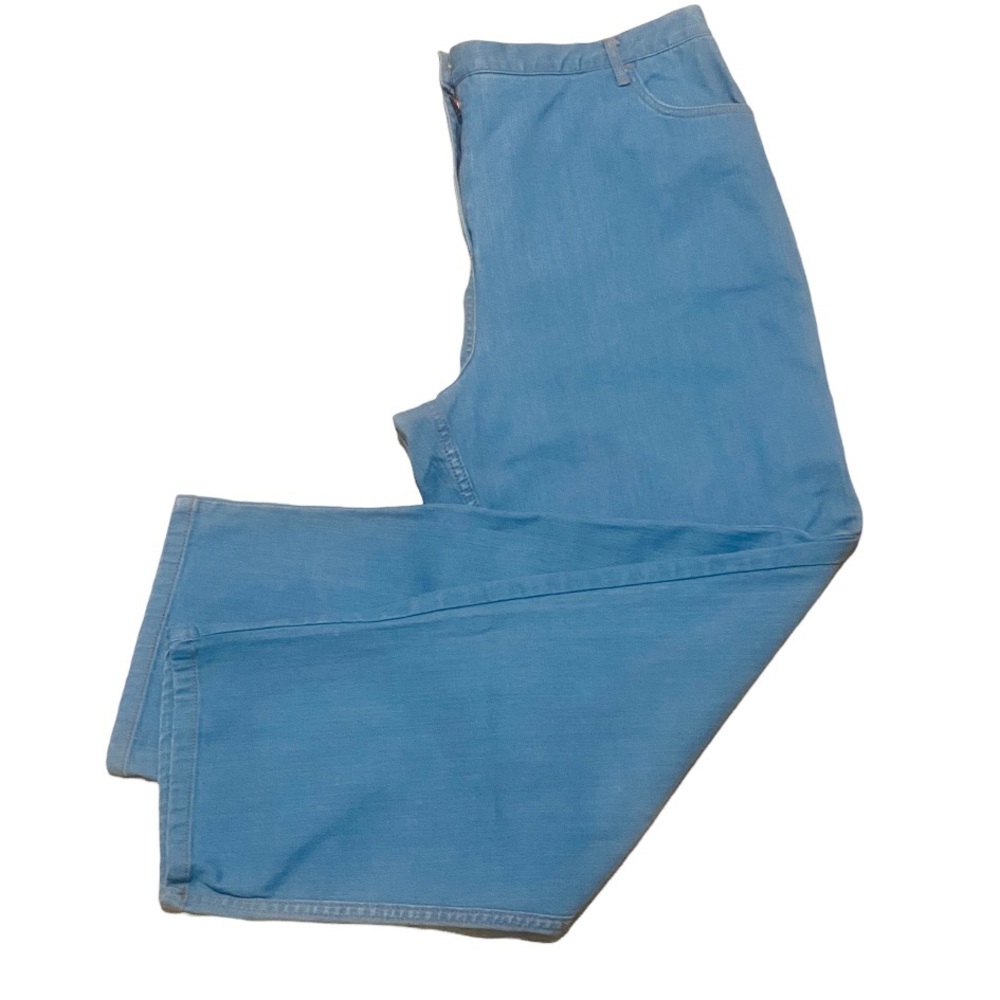 Blair Jeans Womens Plus Size 20 Light Blue Straight Leg Ankle High Rise Pants